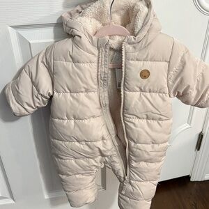 H&M Beige Quilted Kids Footie